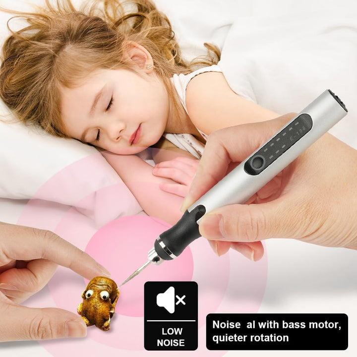 Ainiv USB Wiederaufladierbar Gravur Werkzeug Kit, Elektrischer Mini Graveur Gravurwerkzeug, Tragbar