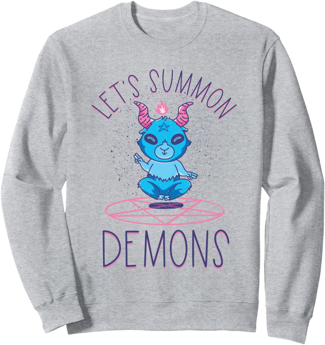 Let's Summon Demons - Kawaii Baphomet Pentagramm Sweatshirt