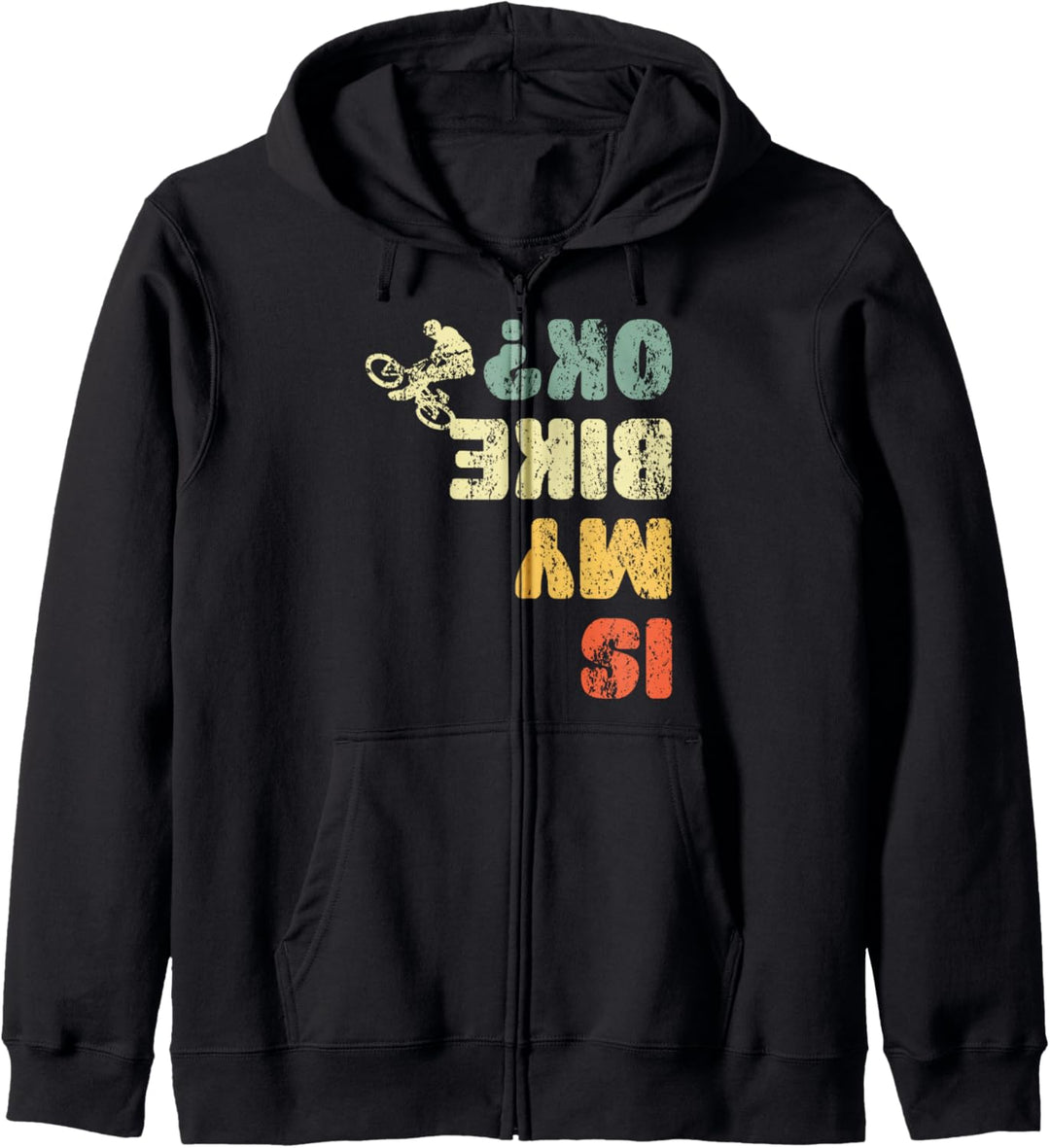 Retro Is My Bike Ok Jugend Herren Kinder Damen Vintage Radfahren Kapuzenjacke