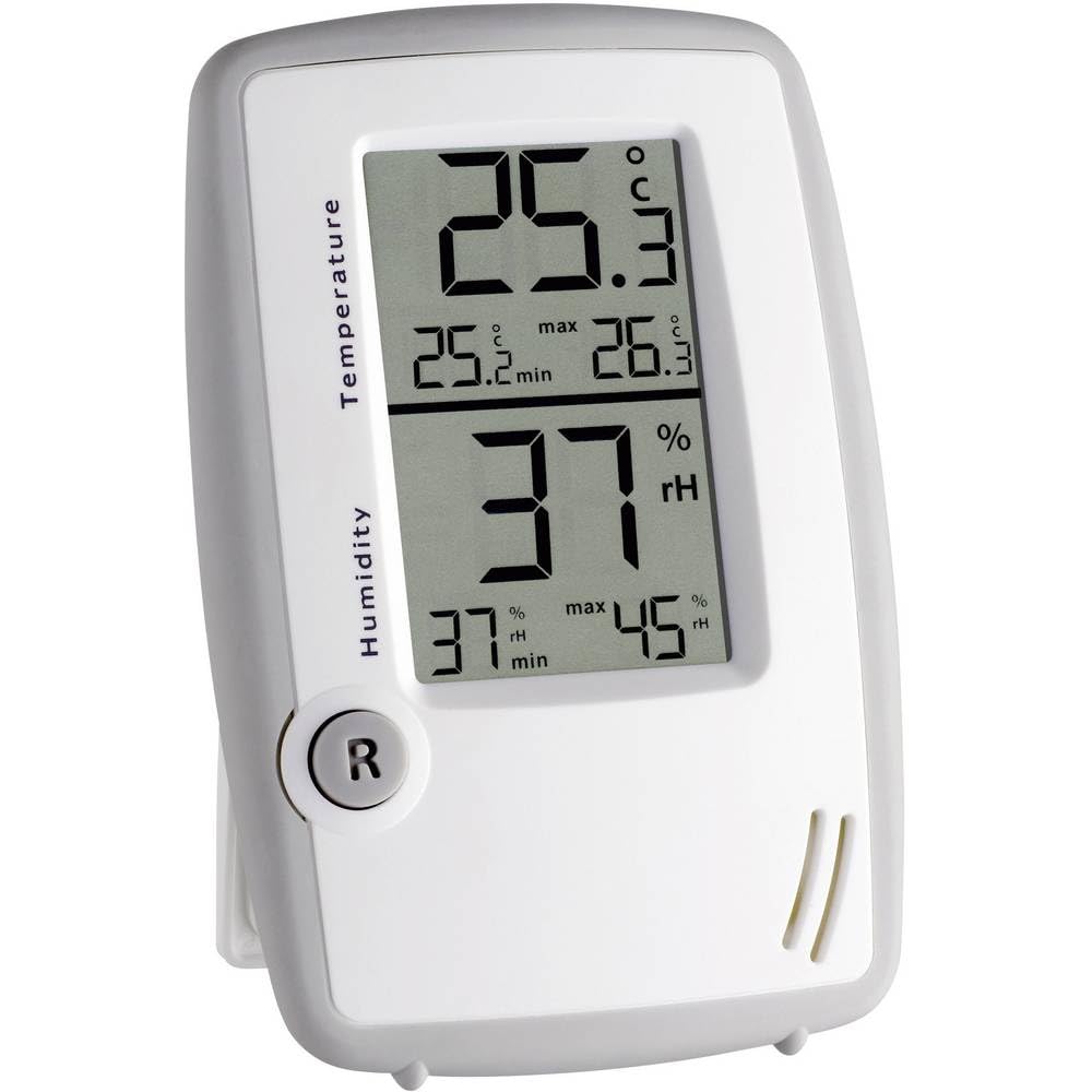 TFA Dostmann Digitales Thermo-Hygrometer, 30.5015.02, Innentemperatur/Luftfeuchtigkeit, gesundes Rau