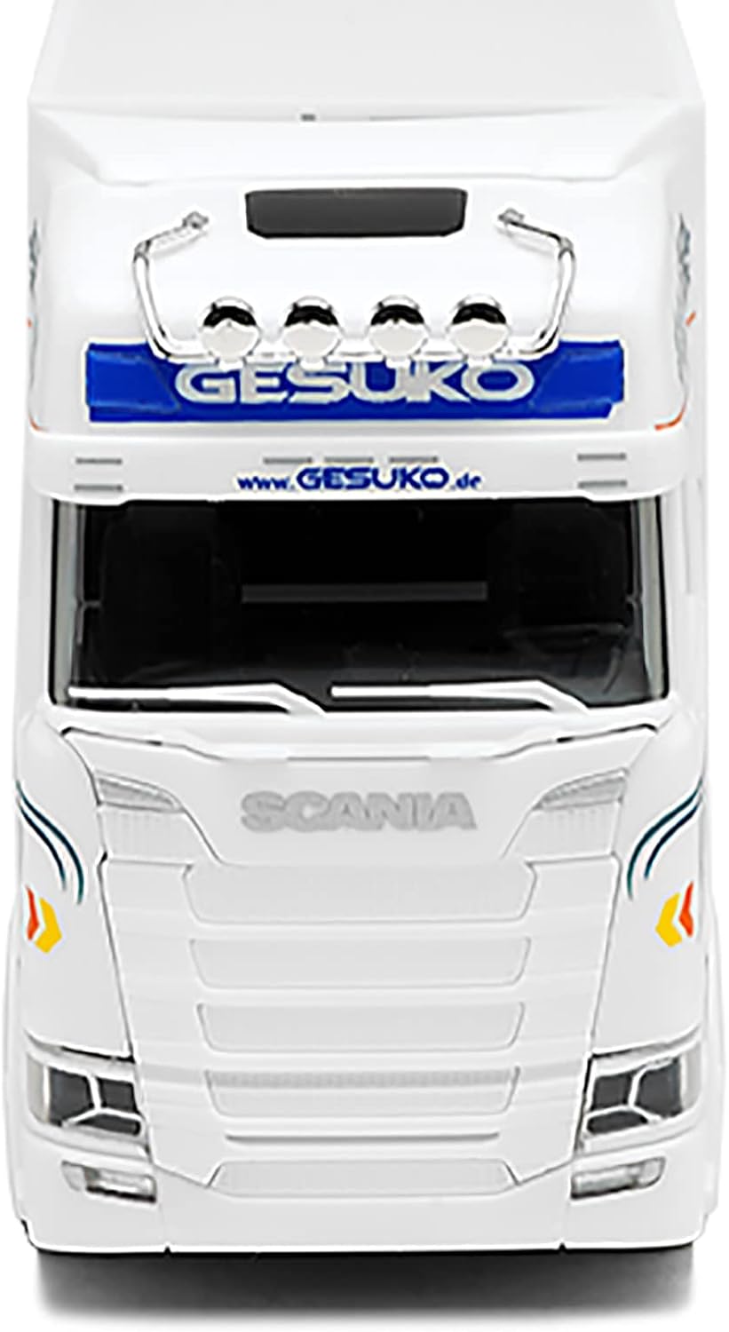 herpa 313780 Scania CS 20 HD Kühlkoffer-Sattelzug „GESUKO“ Model, Multicolor, 1:87