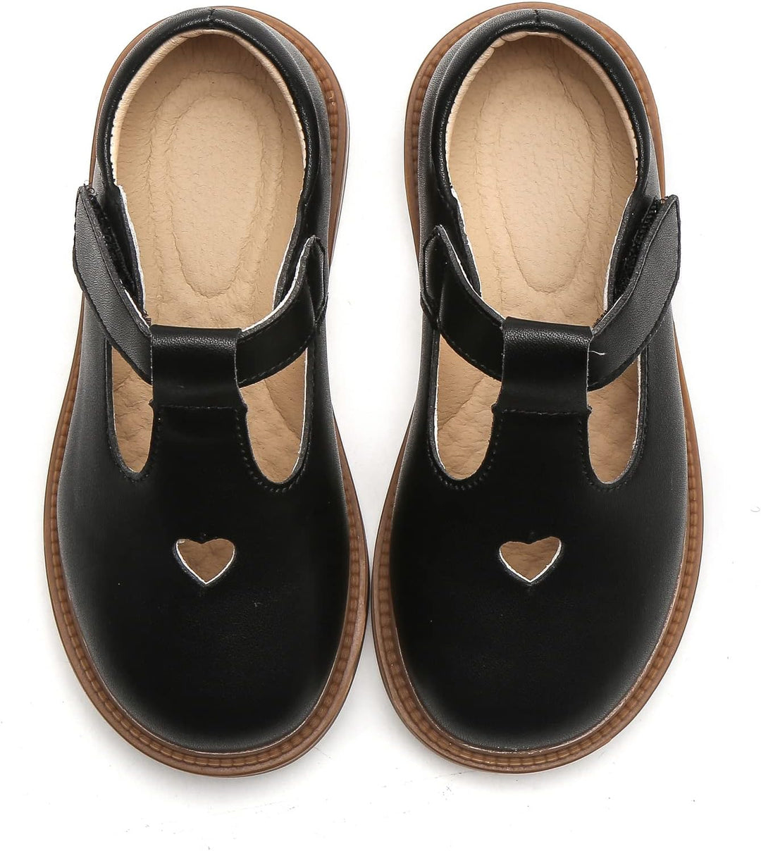 DADAWEN Mädchen Mary Jane Halbschuhe Taufschuhe Geschlossene Ballerinas 26 EU Schwarz, 26 EU Schwarz