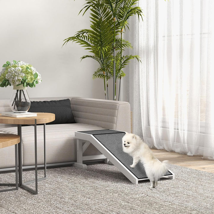 PawHut Hunderampe Hundetreppe mit rutschfestem Teppich, Hundeautorampe, Auto Kofferraumrampe rutschf