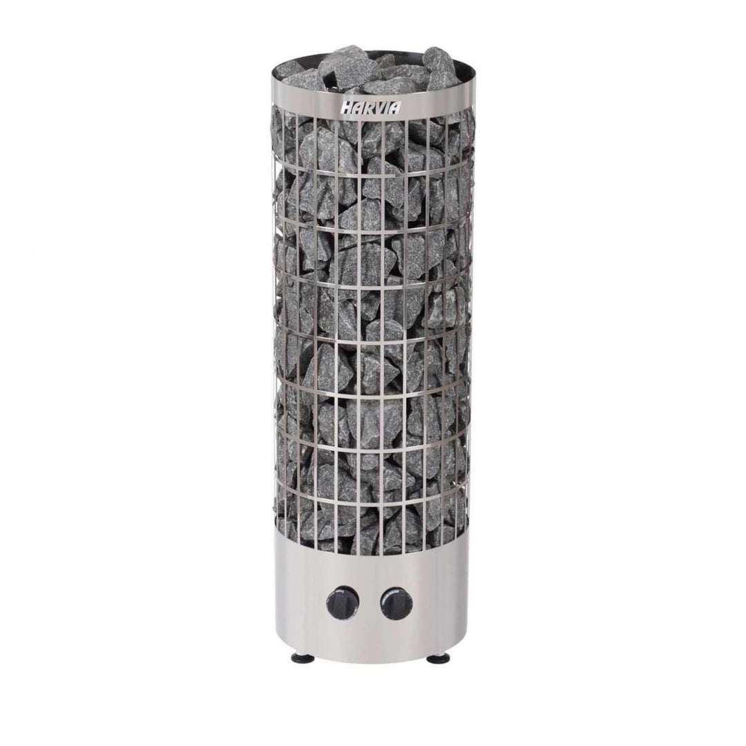 Harvia Cilindro Saunaofen-PC90 9,0 integrierten Steuergerät, Farbe: Edelstahl, 9 kW, 9,0 kW 9,0 kW E