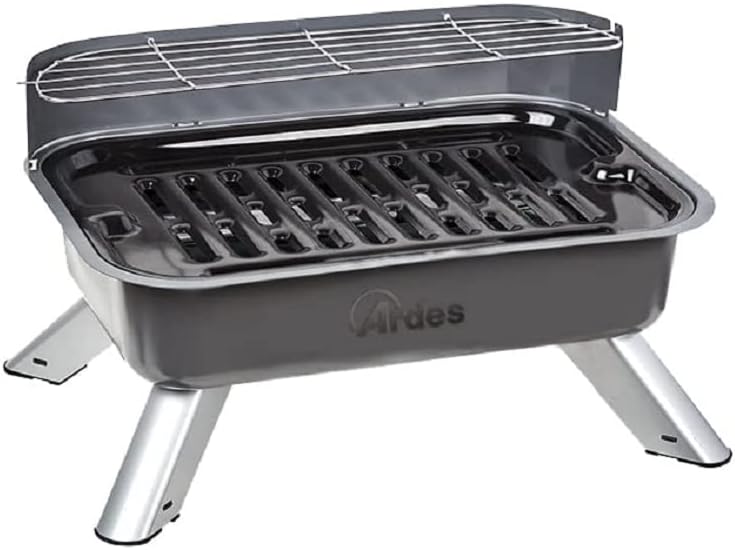 ARDES - ARBBQ01 Rauchfreier Elektrogrill BRASERO FEET, BBQ Elektro-Doppelgrill XXL mit Spritzschutz