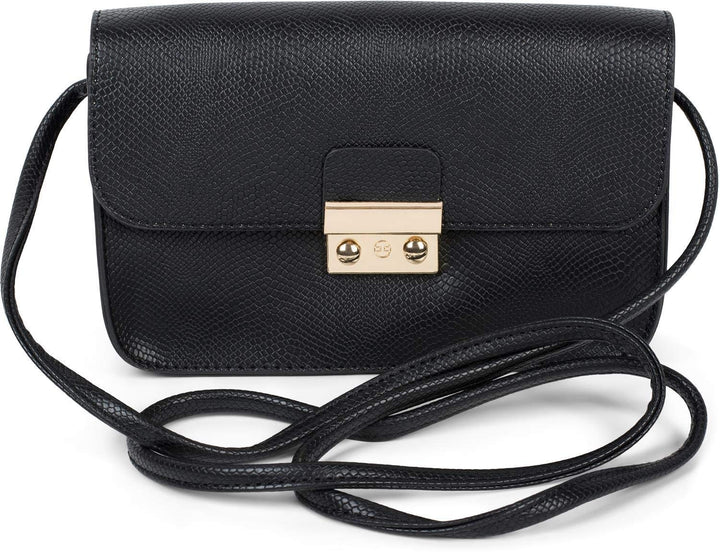 styleBREAKER Damen Crossbody Clutch in Schlangen Optik, Umhängetasche, Schultertasche, Tasche 020122