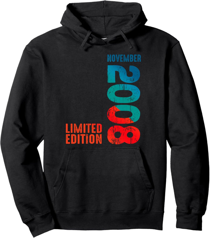 2008 Limited Edition 2008 November 2008 Jahr 2008 Retro 2008 Pullover Hoodie