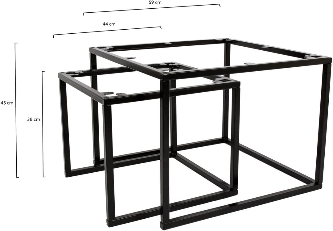 MaximaVida Frame Chicago for Square Coffee Table Set- DIY Coffee Table Set 44 x 44 x 38 cm / 59 x 59