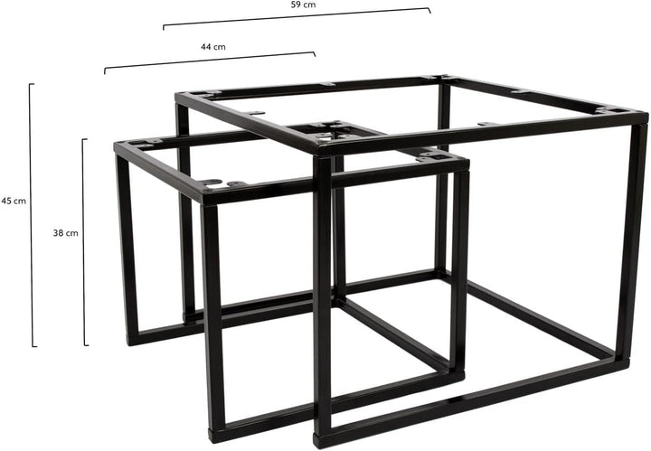 MaximaVida Frame Chicago for Square Coffee Table Set- DIY Coffee Table Set 44 x 44 x 38 cm / 59 x 59