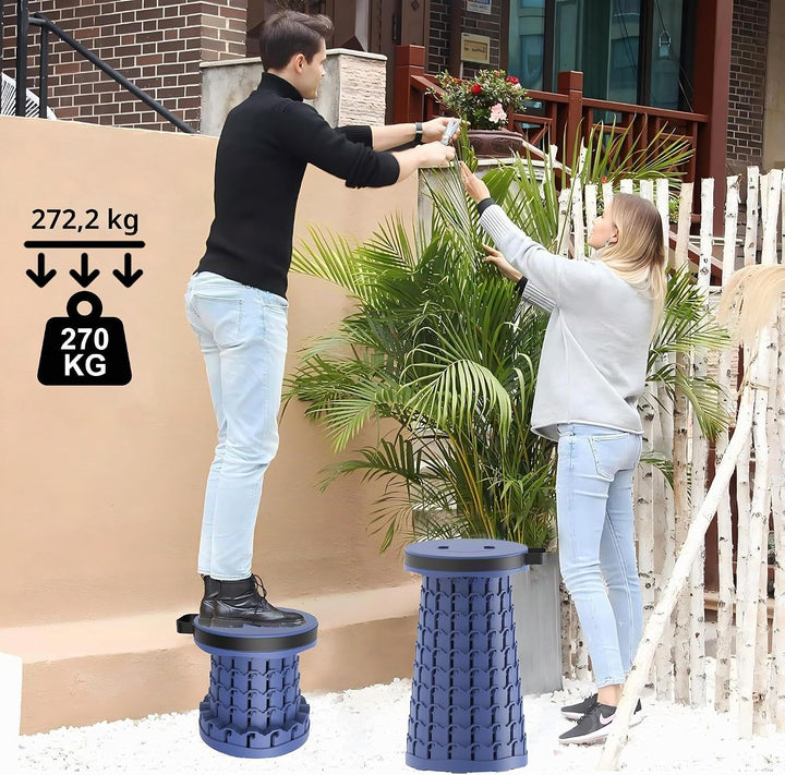 Tragbarer klapphocker mit Kissen,Campinghocker faltbar,teleskophocker Faltbarer für Erwachsene für W