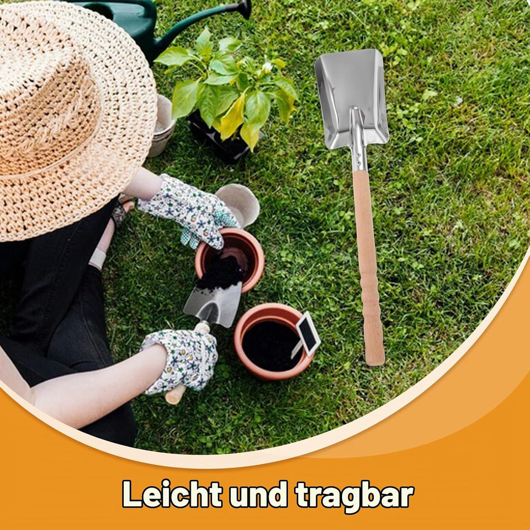 TOYANDONA Lange Kohlenschaufel: Robuste Ascheschaufel aus Edelstahl für Grill, Kamin, Feuerstelle, K