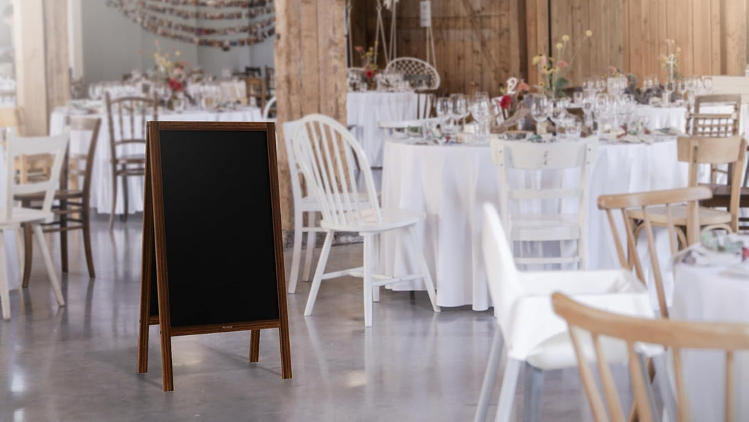 ALLboards Kundenstopper Wasserfest mit lackiertem Holzrahmen 100x60cm, Werbetafel, Gehwegaufsteller,