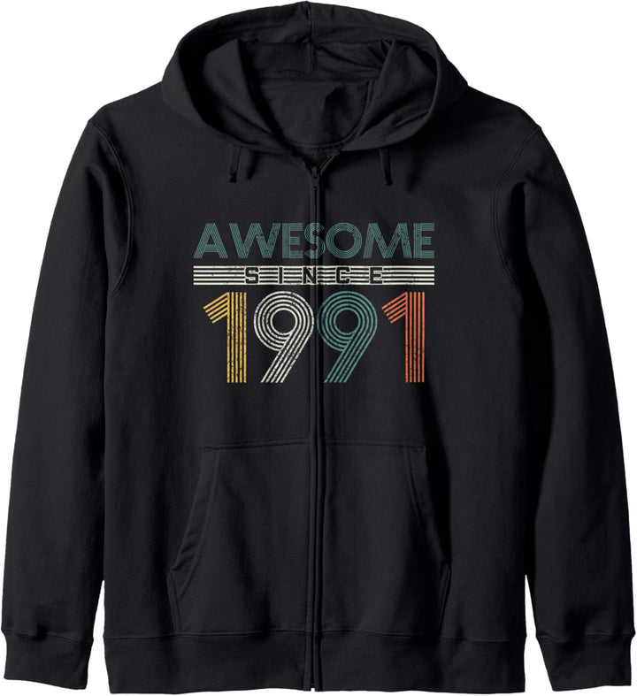 Awesome Since 1991 Vintage 30. Geburtstag Lustig Geschenk Kapuzenjacke