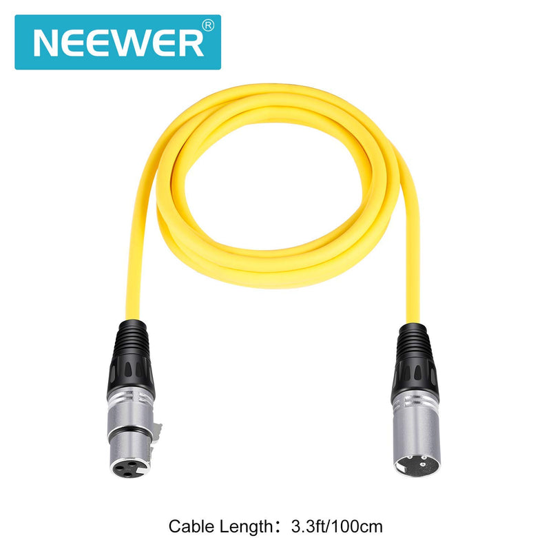 Neewer 6-Pack 1 Meter Audio Kabelkabel, XLR Stecker auf XLR Buchse Mikrofon Farbkabel (grün, blau, l