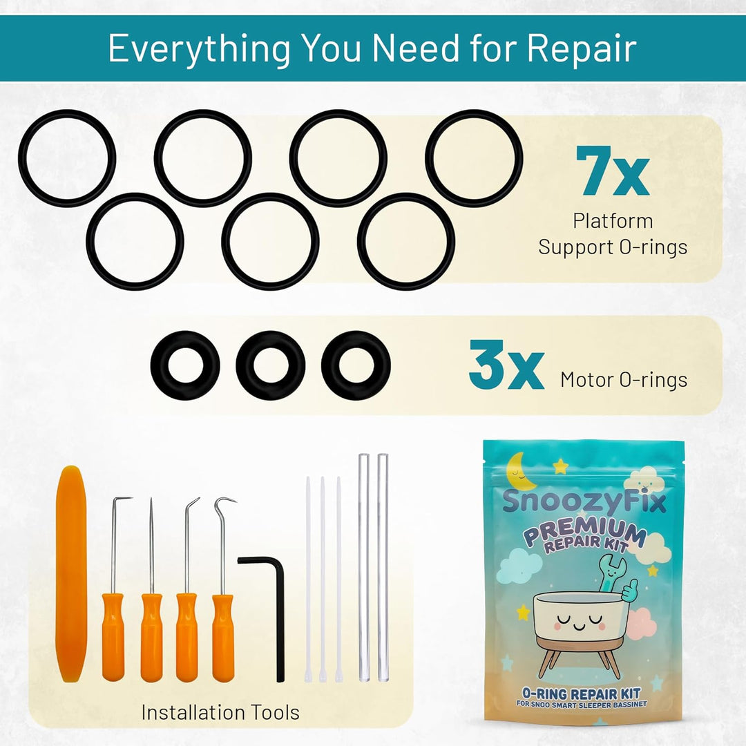 Reparatur-Set für Snoo Smart Sleeper Wiege (O-Ringe und komplettes Werkzeug-Set)