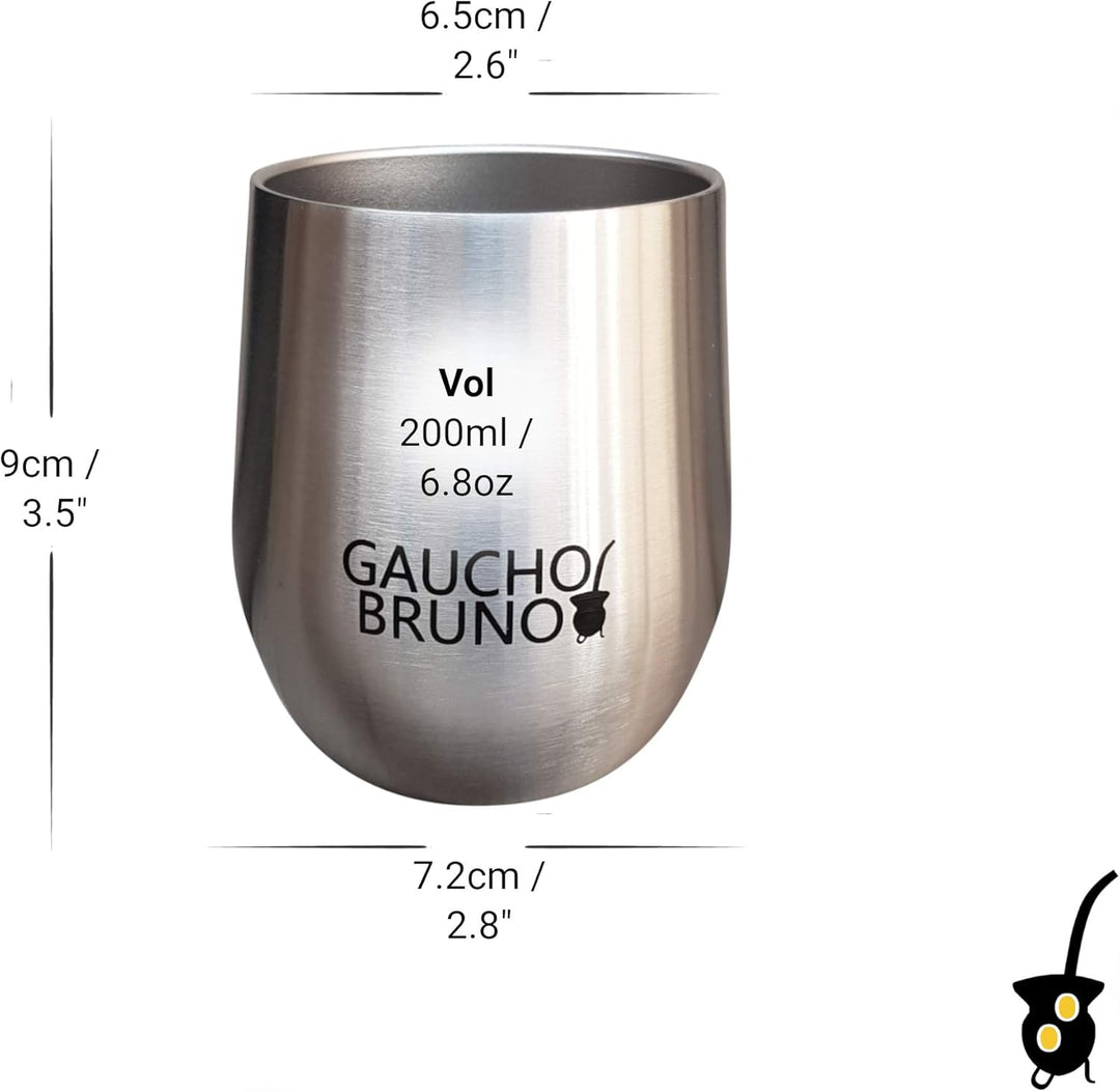 Gaucho Bruno - Thermo Mate aus Edelstahl zum Trinken von Yerba Mate | Leicht zu reinigen | Angenehm