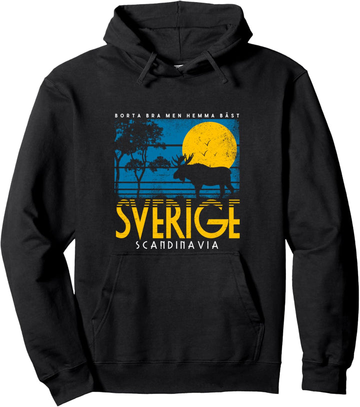 Sverige Skandinavien Schwedisch Midsommar Retro Schweden Pullover Hoodie
