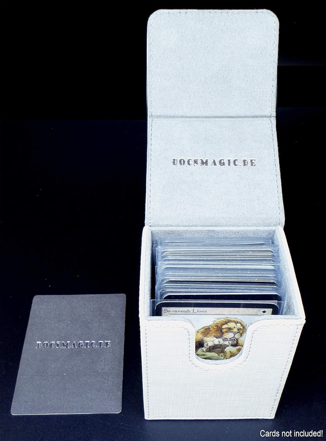 docsmagic.de Premium Magnetic Tray Long Box White Small + 2 Flip Boxes - Weiss Small + 2 Flip Boxes