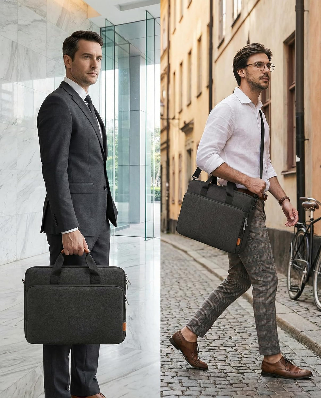 Laptoptasche Laptop Aktentasche Passt bis zu 15,6 17,3 Zoll Laptop Erweiterbare Schultertasche Umhän