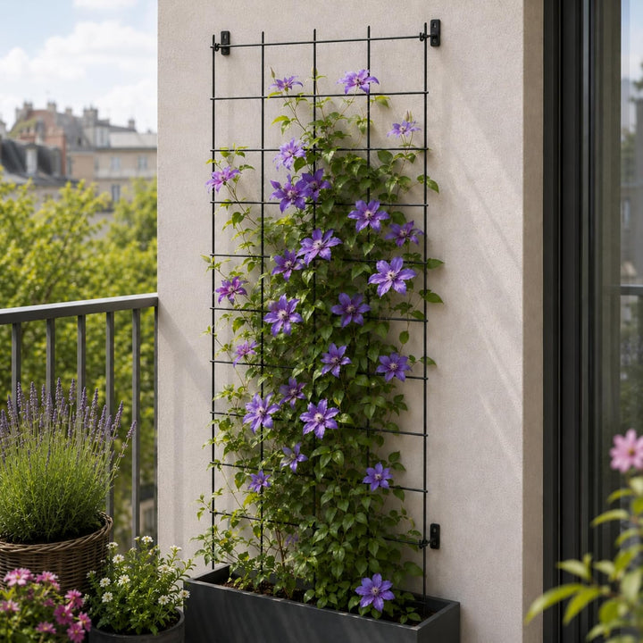 KADAX Rankgitter, Rankhilfe aus Stahl, Wandgitter für Pflanzen, Garten, Balkon, Terrasse, Drahtgitte