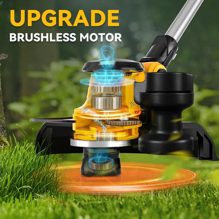 Akku Strimmer kompatibel mit Dewalt 20V Akku, 3-in-1 Falt-Kombi mit bürstenlosem Motor 30cm Schnittb