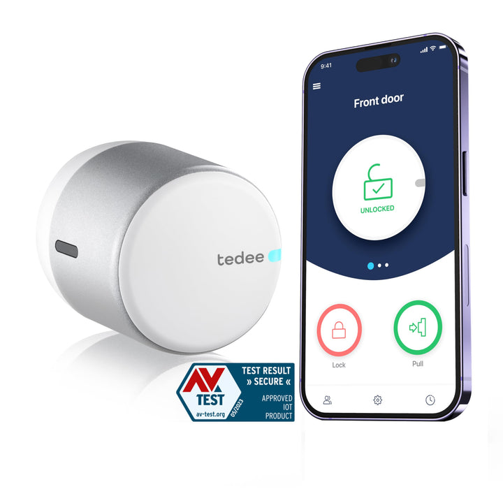 tedee Lock GO, smartes Türschloss, einfach nachrüstbar, ohne Zylindertausch, Steuerung via Bluetooth