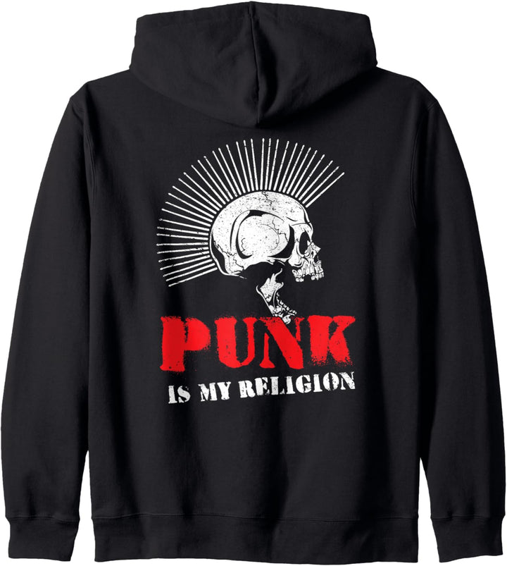 Punk Is My Religion I Punker & Anarchie für Punk Rock Kapuzenjacke
