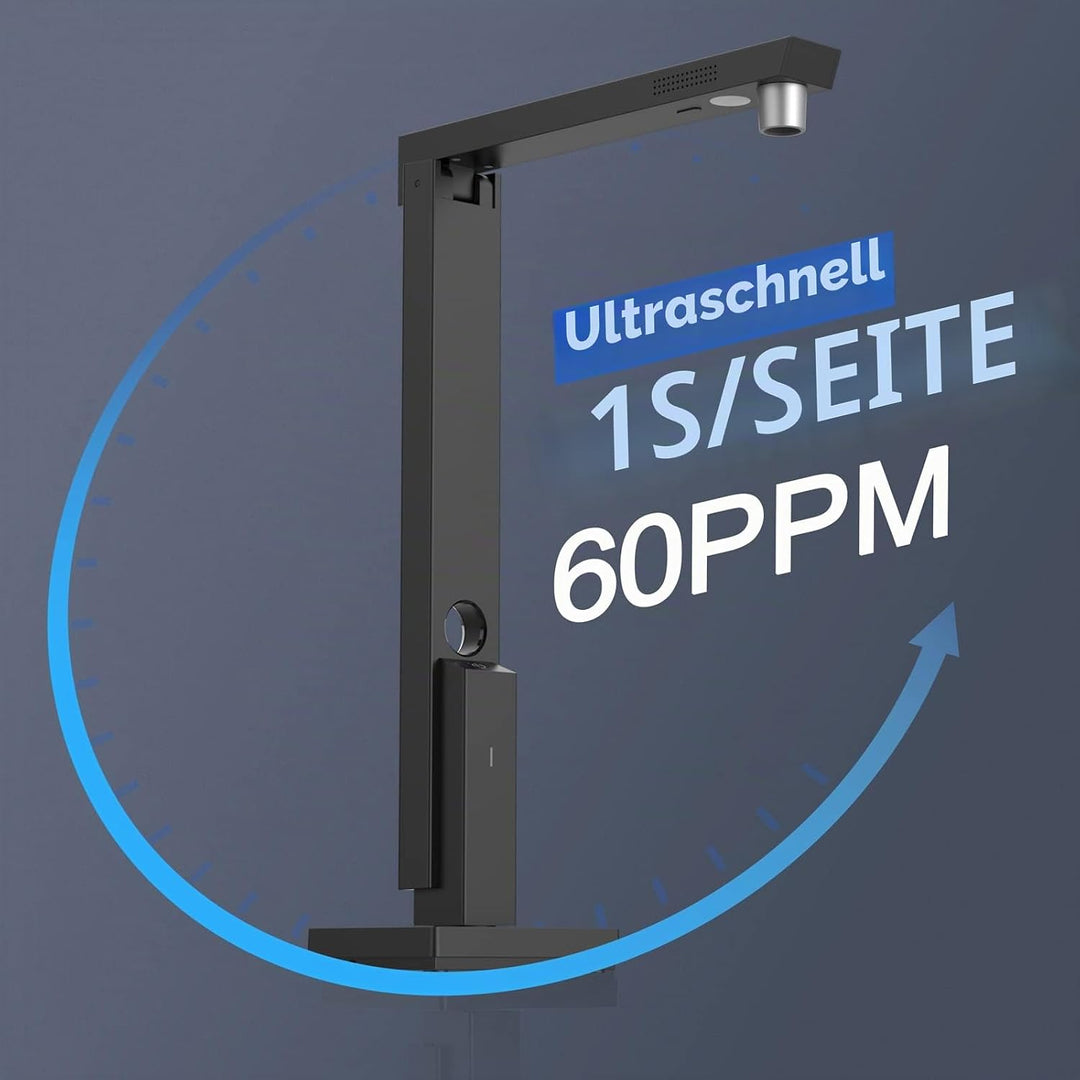 CZUR Lens Pro Tragbarer Dokumentenscanner, 12 MP/330 DPI, schneller Scanner Papierschutz kein Stau/k