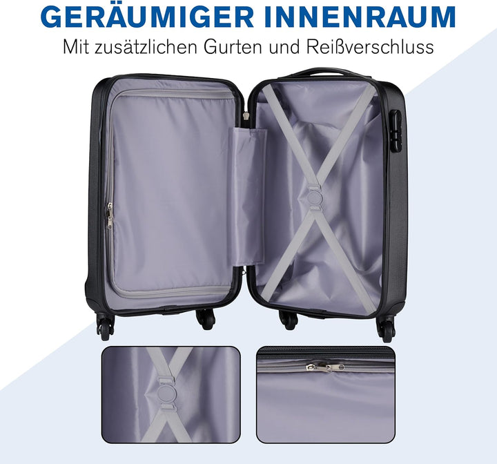 Slazenger Kofferset - Kofferset 3-Teilig Hartschale - ABS Material - Koffer set - Reisekoffer Set -