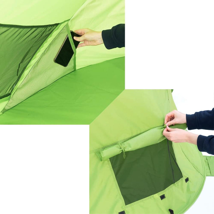 outdoorer Pop up Strandmuschel Zack Premium - Wurfmuschel mit UV 80 Sonnenschutz, Strandzelt, Windsc