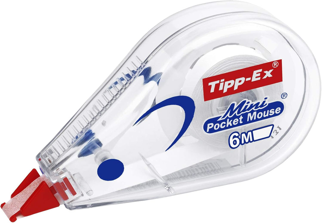 Tipp-Ex Mini Pocket Mouse Korrekturroller, 10 Roller in praktischer Displaybox, 6m x 5mm, Ideal für