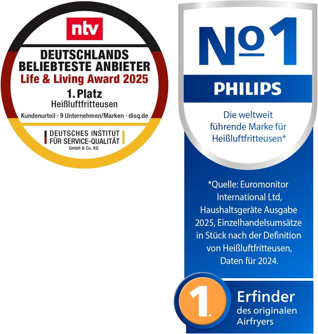Philips Airfryer 3000 Series 4.2L, Sichtfenster, 16-in-1 Airfryer, RapidAir Plus Technologie, wenige