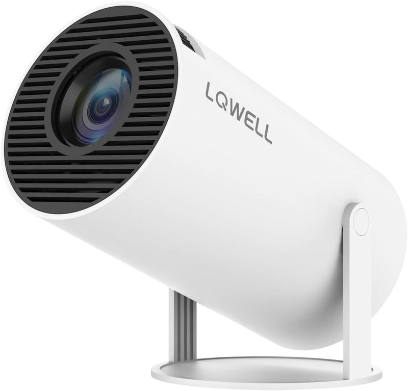 LQWELL® Beamer, Mini Projektor, unterstützt 5G WiFi, BT5.0 mit Android OS, Auto Trapezkorrektur, 220