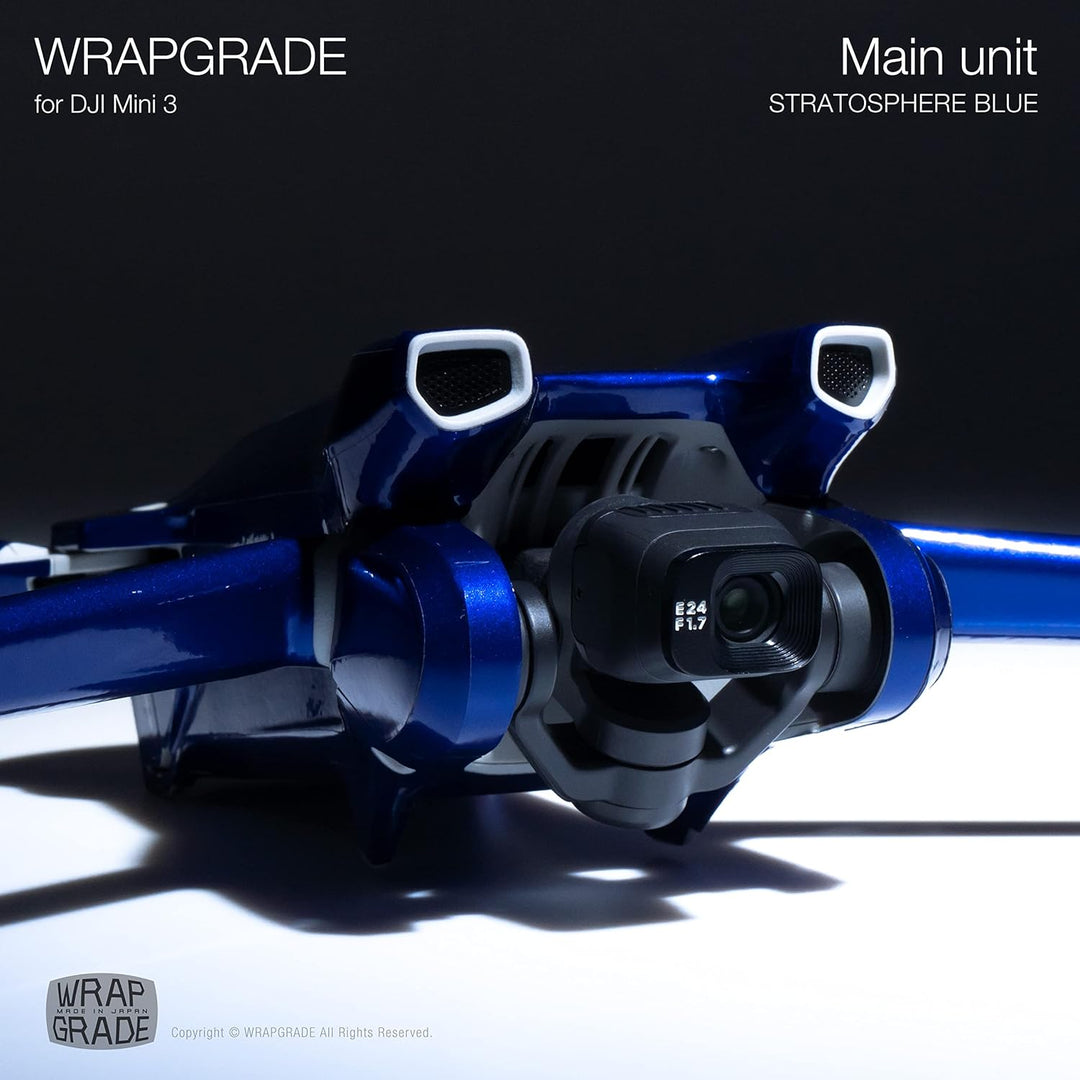 WRAPGRADE Skin Kompatibel mit DJI Mini 3 (Stratosphere Blue)