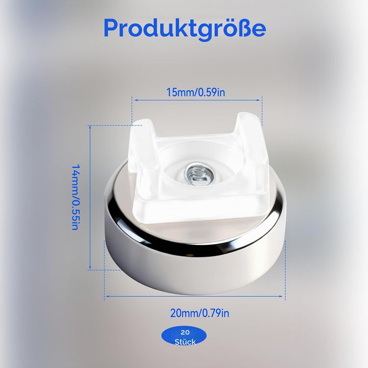 Magnetische Kabelbinder Halterung, 20 Stück 20 mm verbessert magnetische Kabelbinder Basis, Mehrzwec