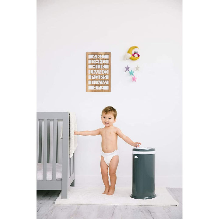 Ubbi Steel Diaper Pail, Odor Locking, No Special Bag Required, Award-Winning, Registry Must-Have, Sl