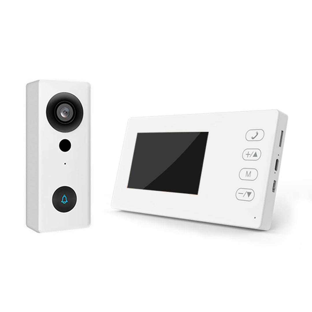 2,4 G Kabellose Video-Türklingelkamera mit Display, 4,3-Zoll-IPS-Bildschirm, Video-Türsprechanlage,