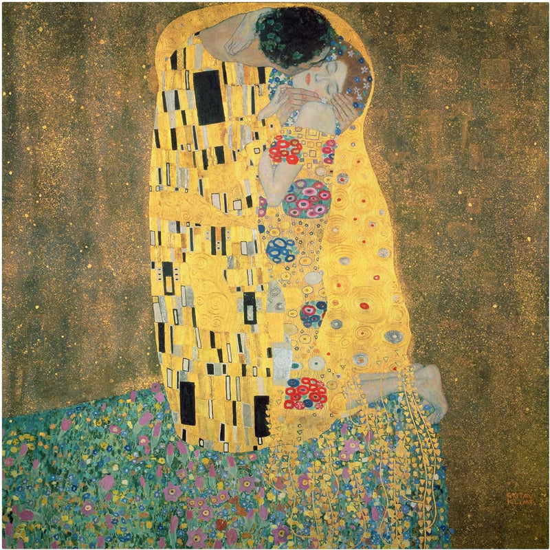 Bilderwelten Top Gustav Klimt Leinwandbilder Der Kuss 70 x 70cm 70cm x 70cm Gustav Klimt - der Kuss,