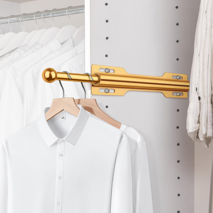 FIRJOY Valet Rod for Closet Pull Out (Gold), Gold