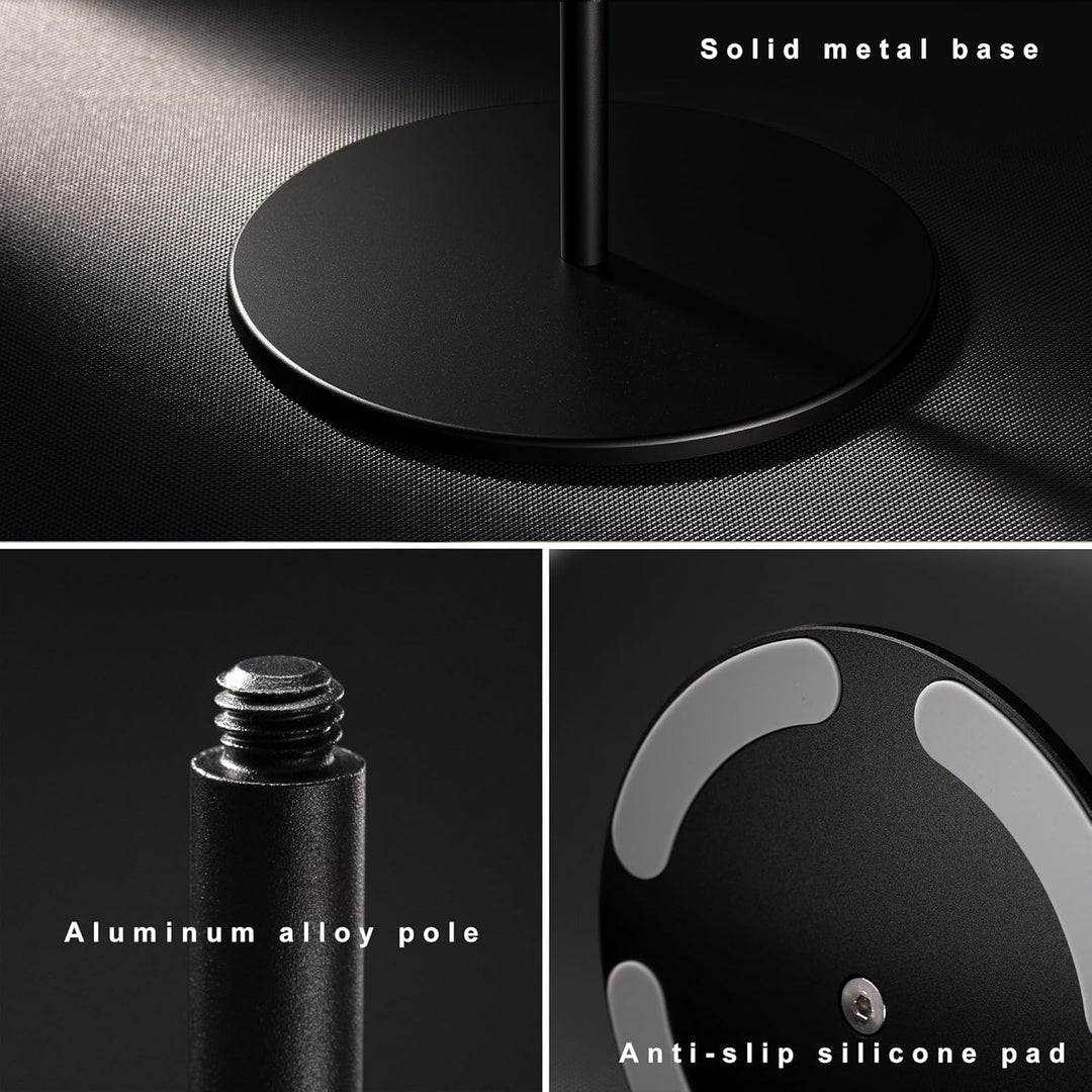 QinCoon Kopfhörerhalter, Halterung aus Walnuss und Aluminium, Halterung für Gaming-Headsets mit Soli