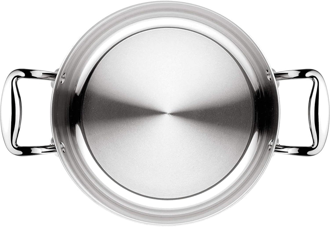 Lagostina 11115031824 Accademia Lagofusion Servierpfanne mit Deckel (2 Griffe) 24 cm, induktionsgeei
