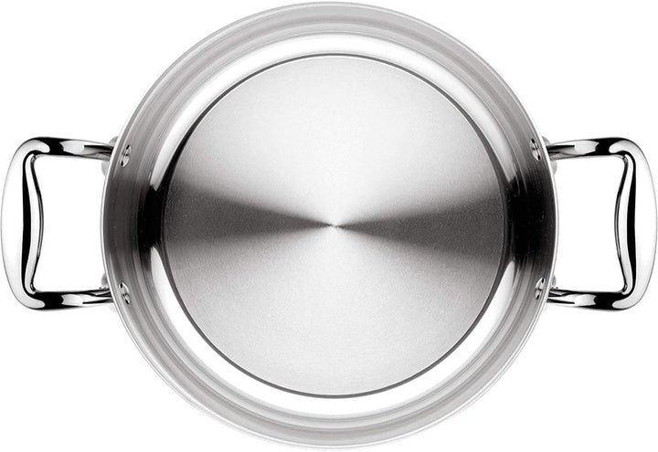 Lagostina Accademia Lagofusion Topf mit 2 Griffen mit Deckel, Edelstahl 18/10 Ø 18 cm, Induktionskoc