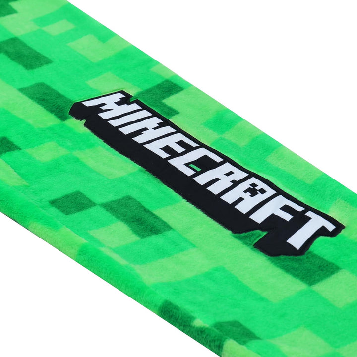 Minecraft Onesie Creeper Fleece Jumpsuit Sleepsuit Gamer Geschenk Schlafoverall mit Kapuze für Junge