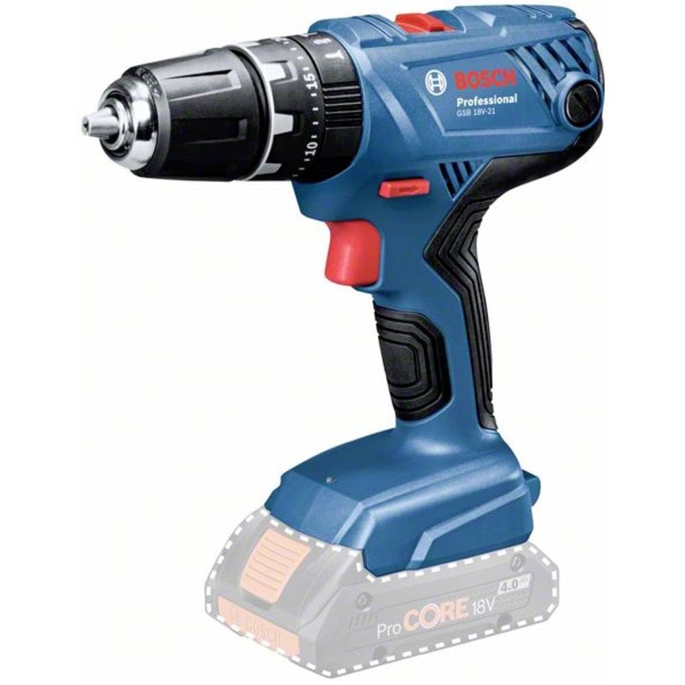 Bosch Professional 18V System Akku Schlagbohrschrauber GSB 18V-21 (max. Drehmoment 55 Nm, ohne Akkus