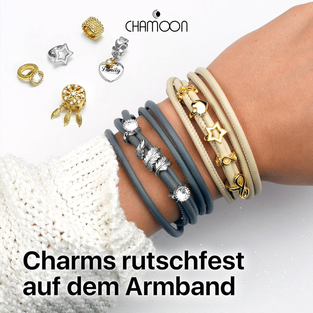 CHAMOON® Premium Lederarmband für Damen | Besonders fein &amp; weich | Praktischer Magnetverschluss aus