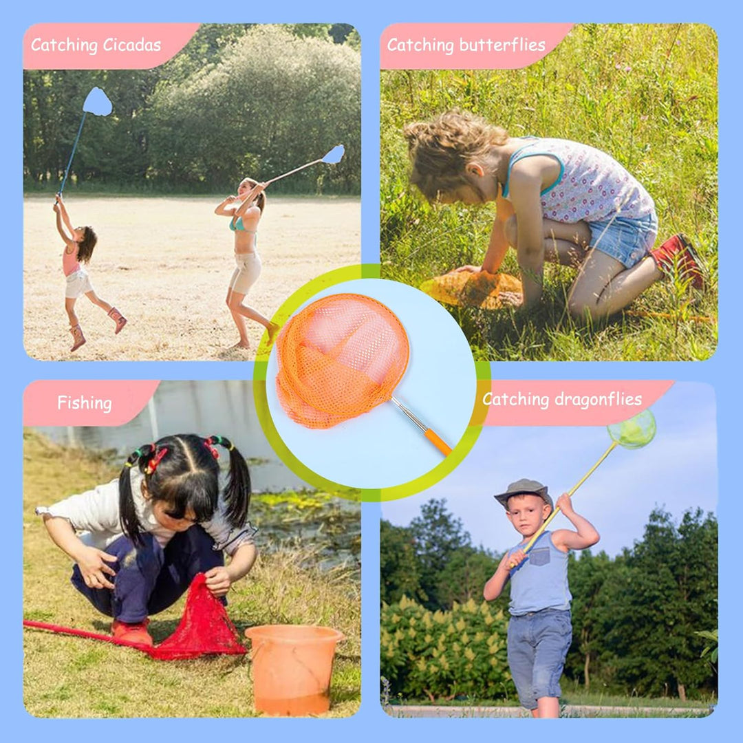 7 Sätze Kinder Kescher Set, Teleskop Schmetterlingsnetze, Kescher Teleskopierbar, Für Kinder Geeigne
