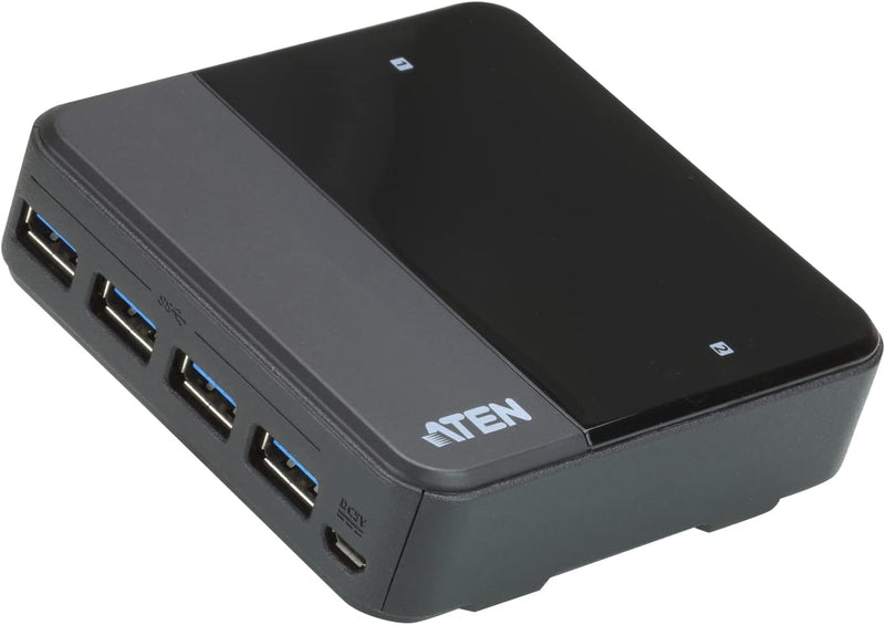 Aten US234-AT USB 3.0-Peripheriegeräte-Switch mit 2-Port schwarz Single, Single