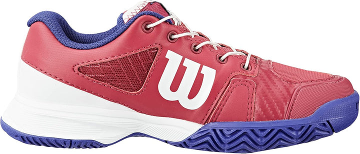 Wilson Mädchen Rush Pro Jr Ql Girls Tennisschuhe 28 1/3 EU Sangria White Clematis Blue, 28 1/3 EU Sa