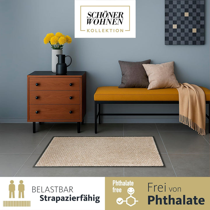 Schöner Wohnen Kollektion strapazierfähige Schmutzfangmatte Miami – getuftete Fussmatte 50x70 cm in