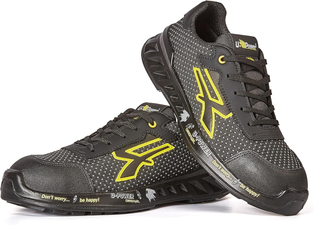 U POWER Unisex Matt Brandschutzschuhe 35 EU Schwarz, 35 EU Schwarz